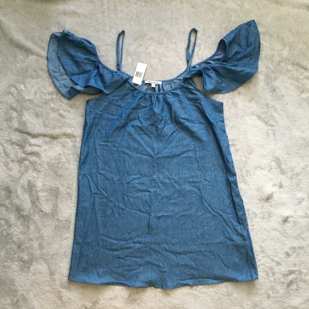 Cold Shoulder Jean Dress